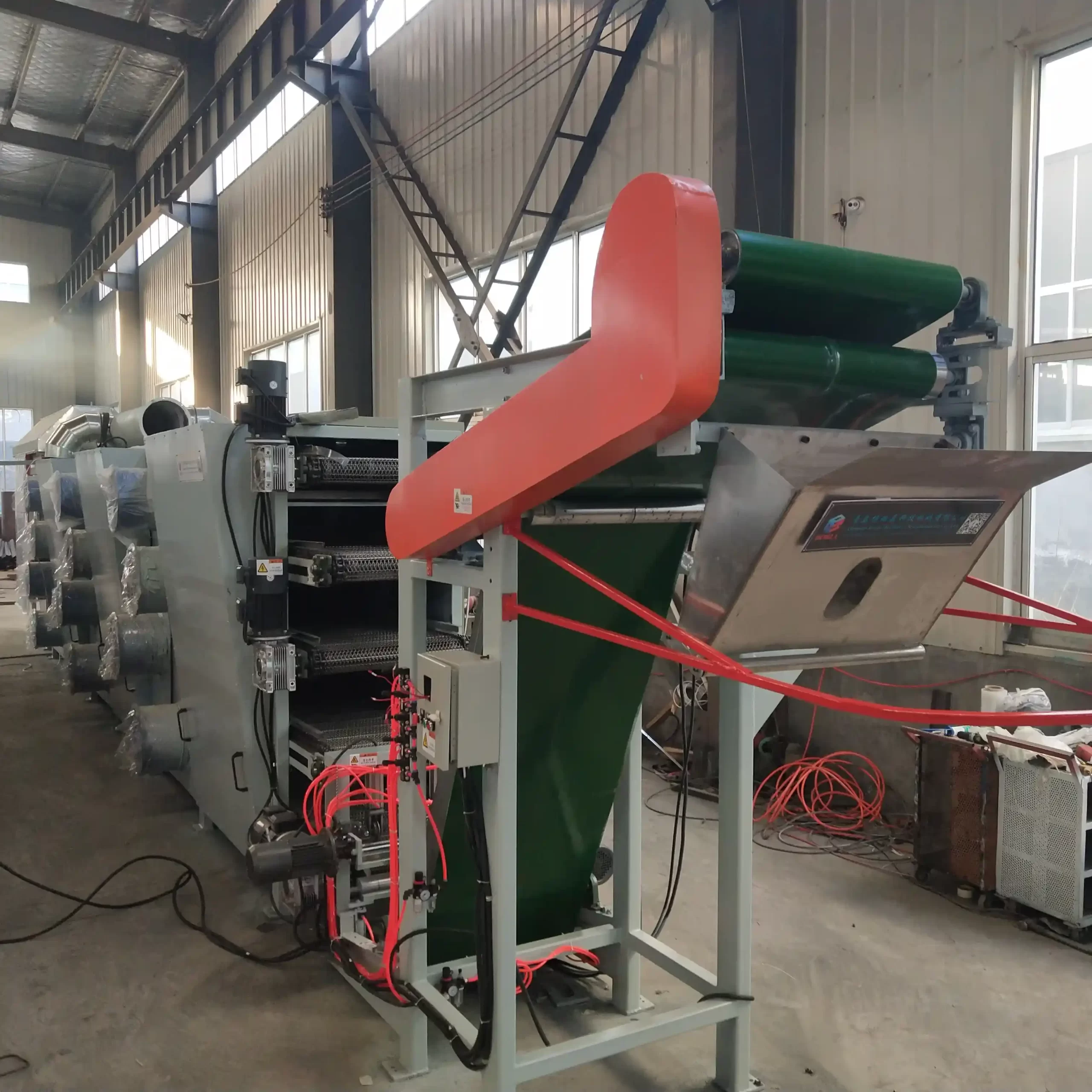 Nätbälte typ gummifilm Batch-off kylningslinje